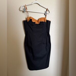 Vintage Y2K Just Cavalli Bandage Mini‎ Dress Sz 46 EU in black